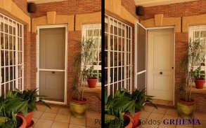Mosquitera puerta abatible