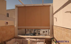 Toldo plano palilleria con quitavientos