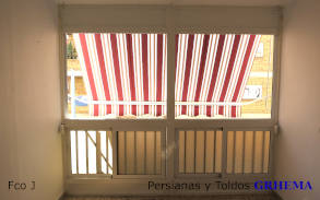 Toldo punto recto